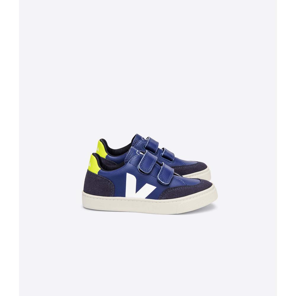 Navy Kids\' Veja V-12 CHROMEFREE Sneakers | AU 882GSO